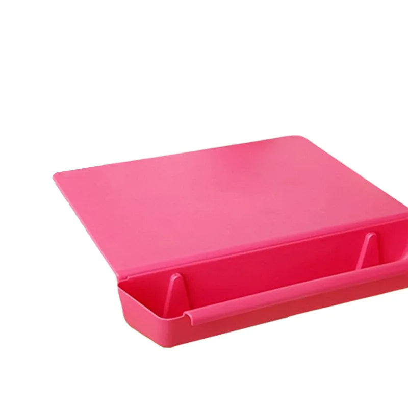 BPA-free cutting board & kitchen gadget for easy meal prep. Detachable waste tray and scraper simplify food preparation.