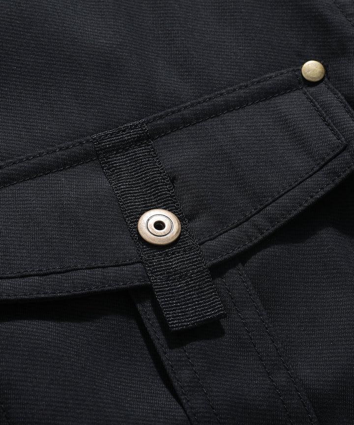 Full-length view of the men's multi-season outdoor jacket, ready for adventure