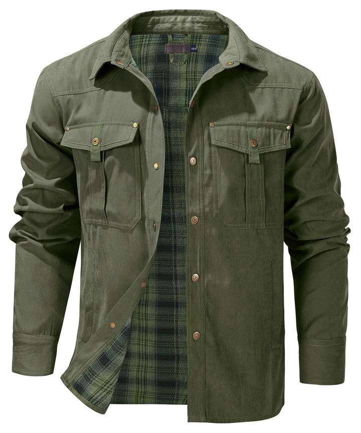 Men's outdoor gear: a durable polyester blend jacket with practical pockets