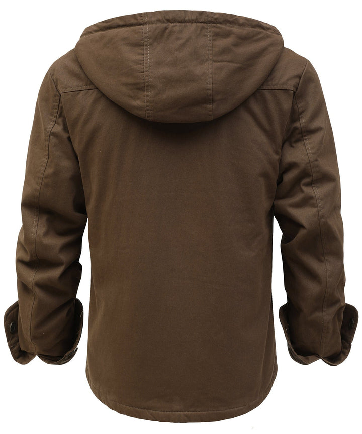 Men's heavy-duty thermal jacket, fleece material, offering superior warmth