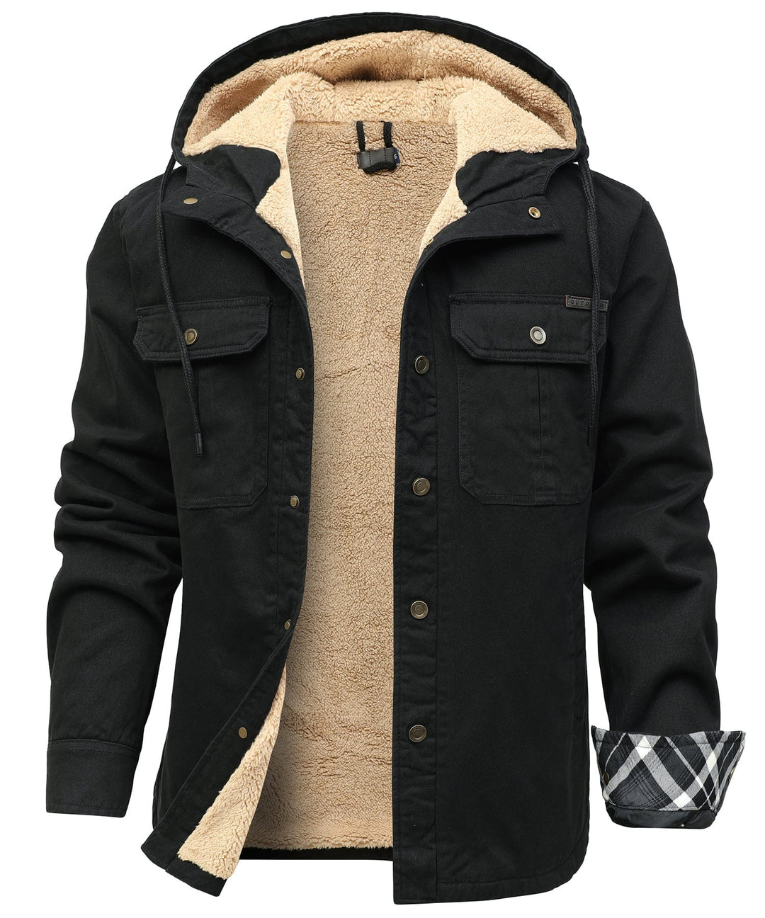 Thermal fleece men's jacket, heavy-duty for winter and cold environments