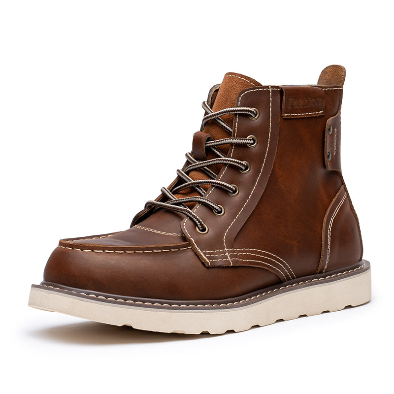 Rugged waterproof men's chukka boots in brown, perfect for casual wear and durability
