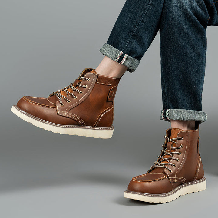 Black waterproof chukka boots for men, displayed on a clean surface, emphasizing their sleek design