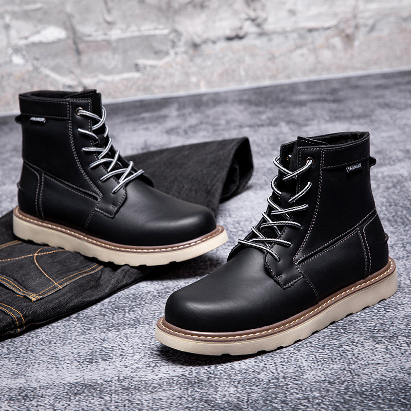 Waterproof black chukka boots for men, designed with a timeless style for lasting appeal and durability