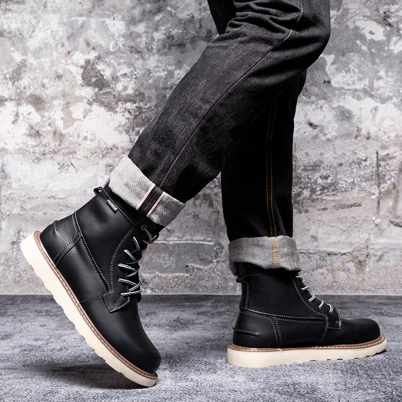 Brown men's waterproof chukka boots, shown as brand new, highlighting their pristine condition and durable build