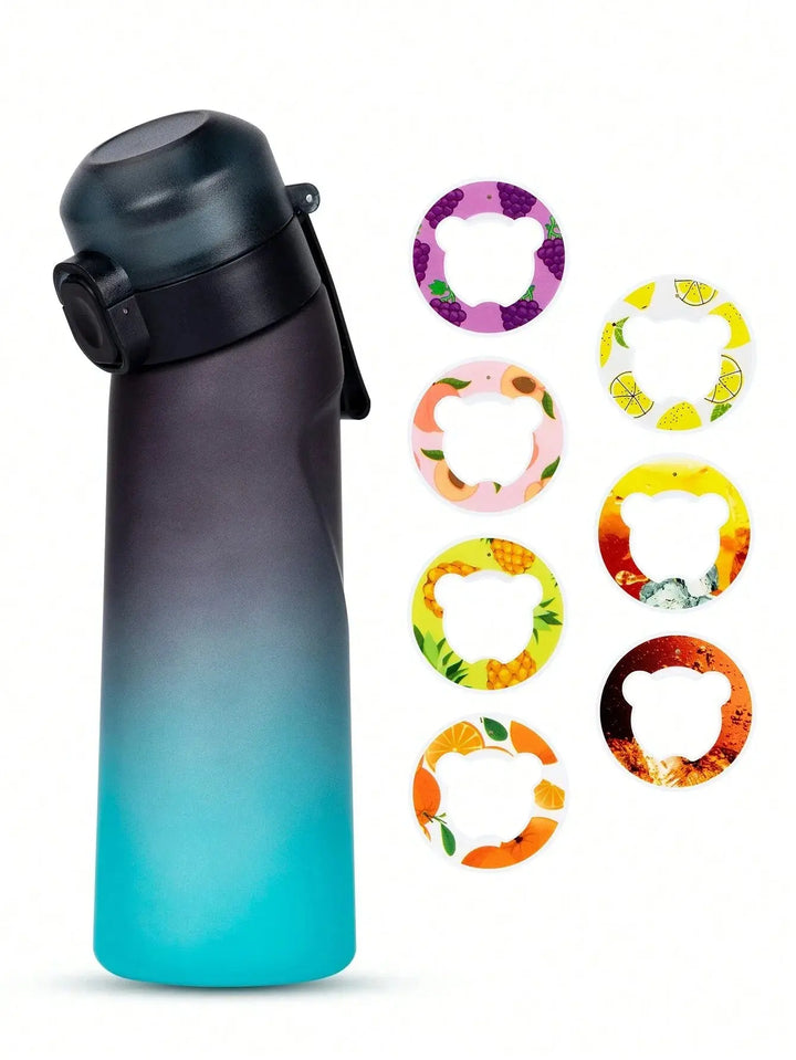 Refillable sports water bottle with scent pods for delicious flavored water & easy hydration. 0.65L.
