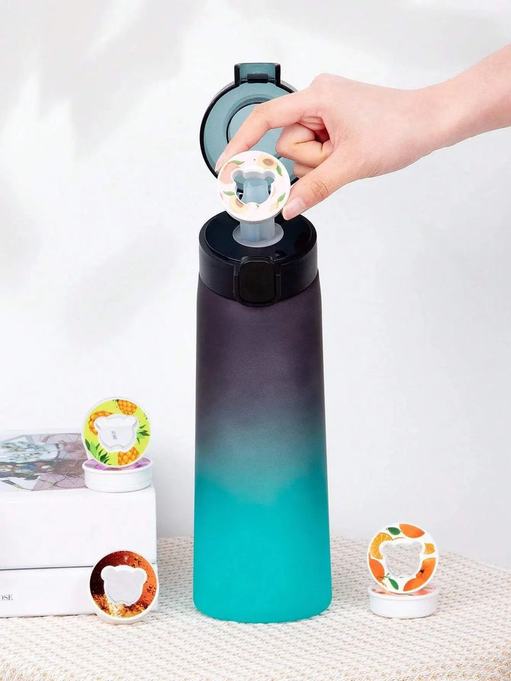Healthy drinking made easy: 0.65L hydration bottle using aroma technology for flavored water.