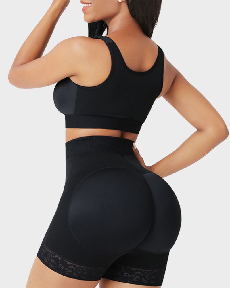 Comfortable women's shapewear shorts with high-waist tummy control and butt lifting for everyday seamless look.
