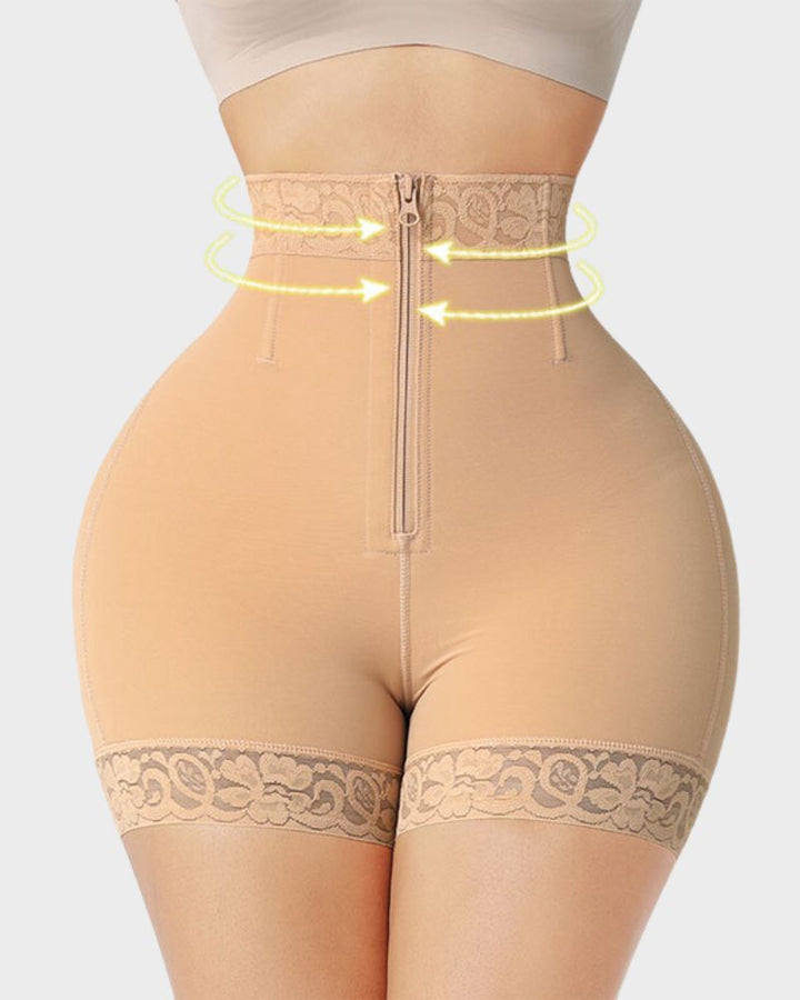 Women's body sculpting shapewear shorts, featuring seamless design, butt lifting, and strong tummy control.