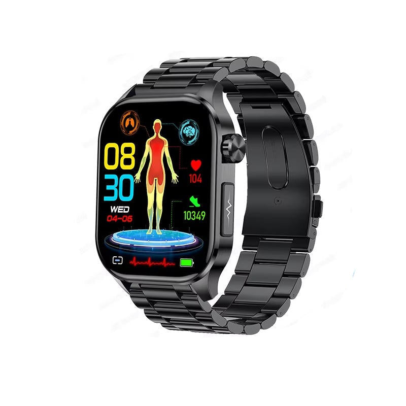 Dedicated senior smartwatch for precise blood pressure and blood sugar tracking, plus heart rate monitoring.
