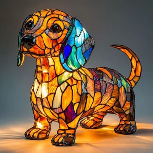 USB powered shimmering LED animal night light, featuring a delightful dog figure.