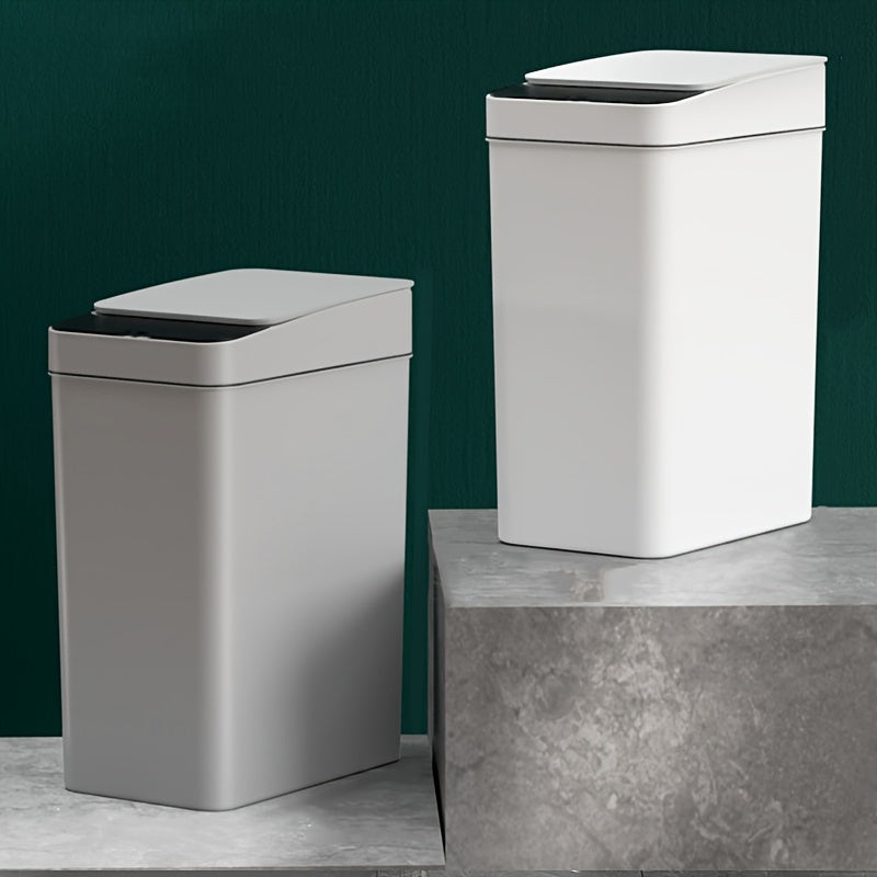 Modern hands-free sensor trash can, 2.9 gallon, perfect for smart home kitchen or office.