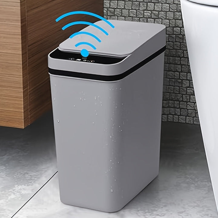Freestanding touch-free sensor trash can, 11L, essential for clean kitchen, bathroom or office.