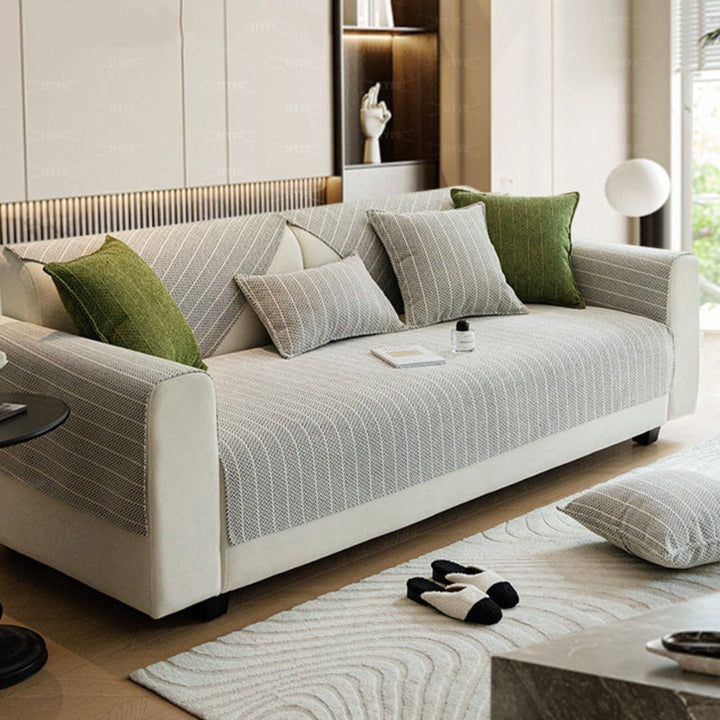 Luxurious chenille sofa cover, anti-scratch & durable. A washable, non-slip furniture protector for comfort.
