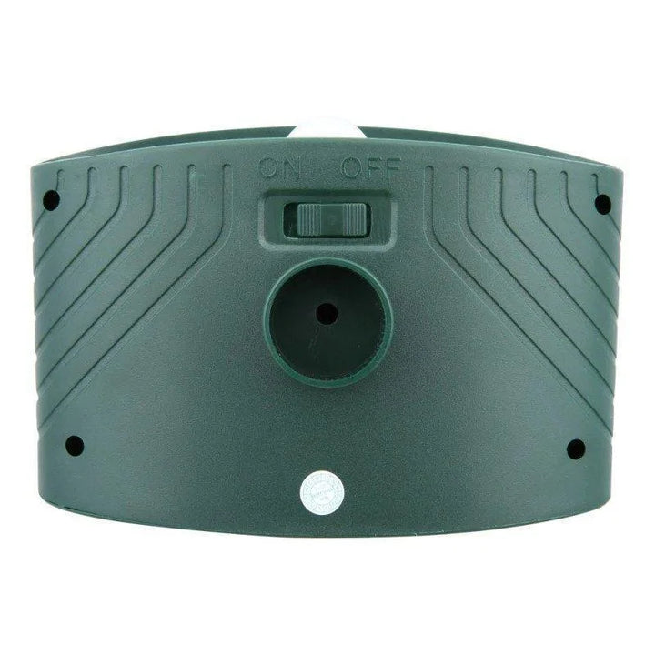 "Solar-powered ultrasonic deer repeller stake pack, eco-friendly, motion-activated for gardens, weather-resistant design."