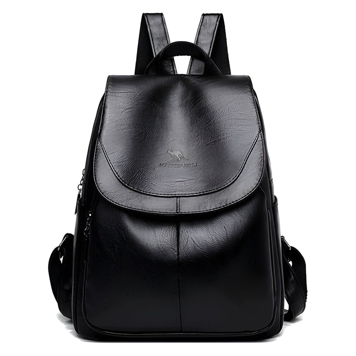 Stylish women's leather backpack, a chic fashion accessory for daily use. Perfect for work or casual outings.