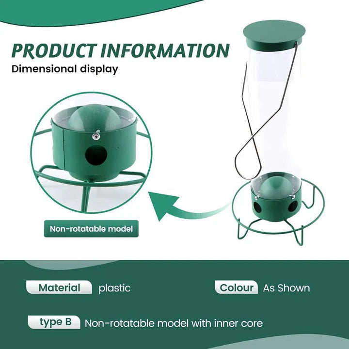 Squirrel - Proof Metal Bird Feeder with Rotating Perch - Lexians