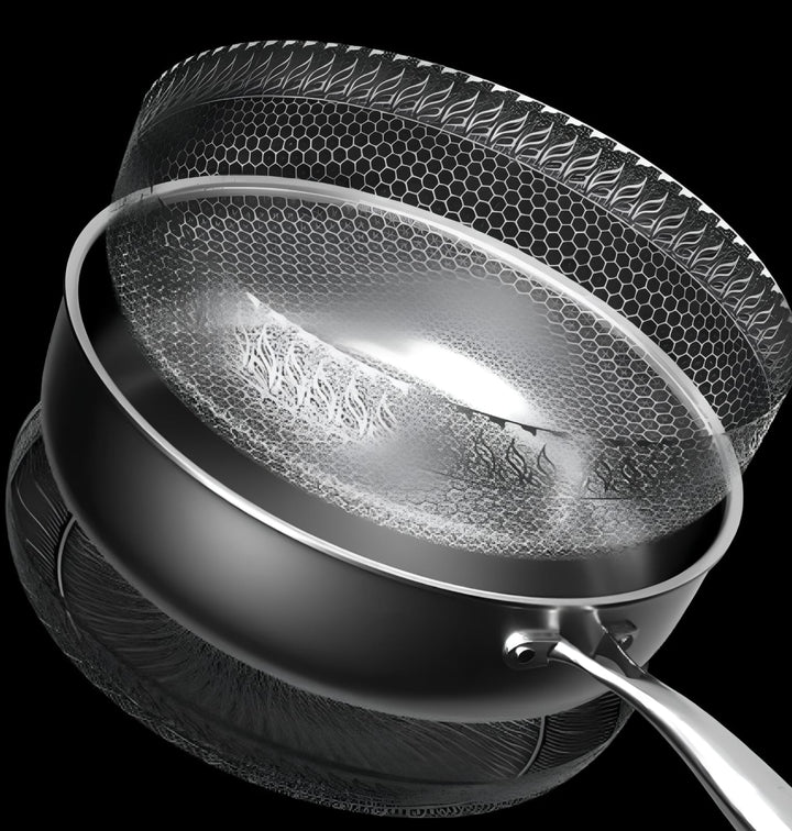 Stainless Steel Honeycomb Non - Stick Wok - Stir - Fry Cookware - Lexians