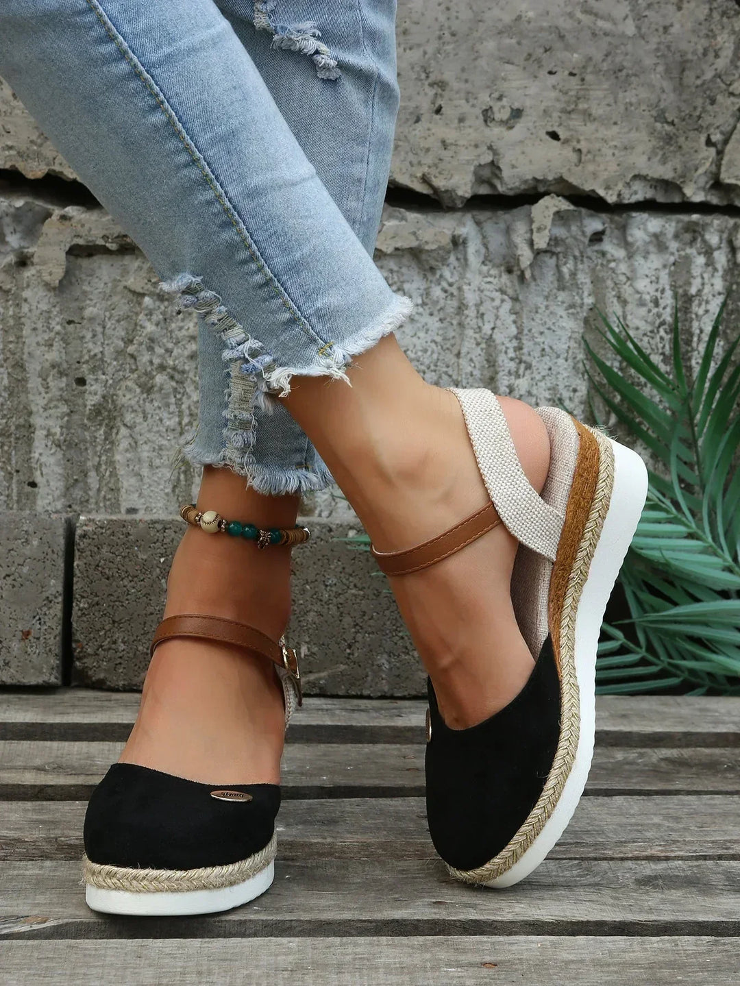 Lightweight flat espadrilles for women, ideal comfort casual footwear.