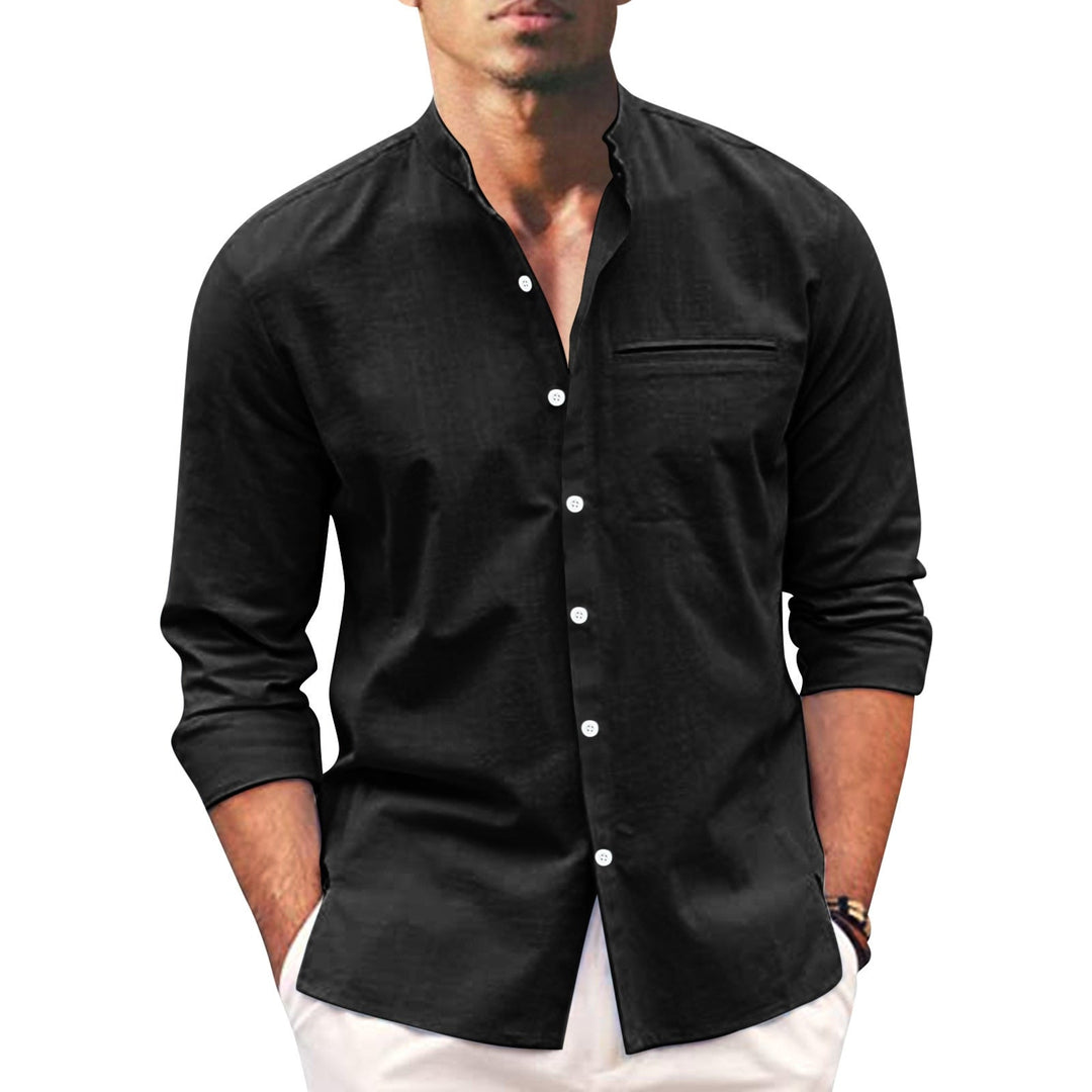 Men's oversized summer button-down shirt, relaxed fit, ideal for casual wear & holiday outfits.
