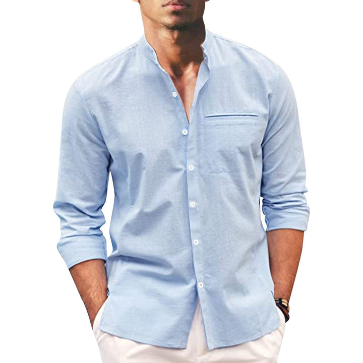 Comfortable men's oversized summer shirt with a relaxed fit, breathable fabric for hot weather & travel.