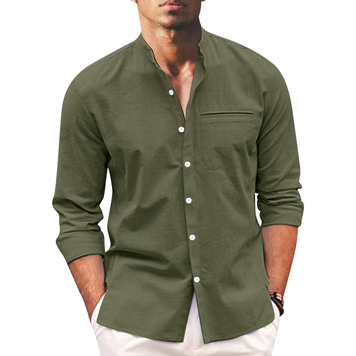 Stylish men's oversized button-down shirt, perfect for summer holidays, casual menswear & versatile style.