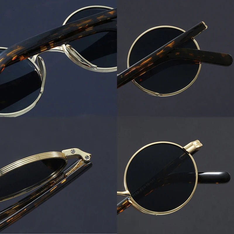 Vintage retro round sunglasses, unisex design. Features a durable metal frame & UV400 lenses for eye safety.