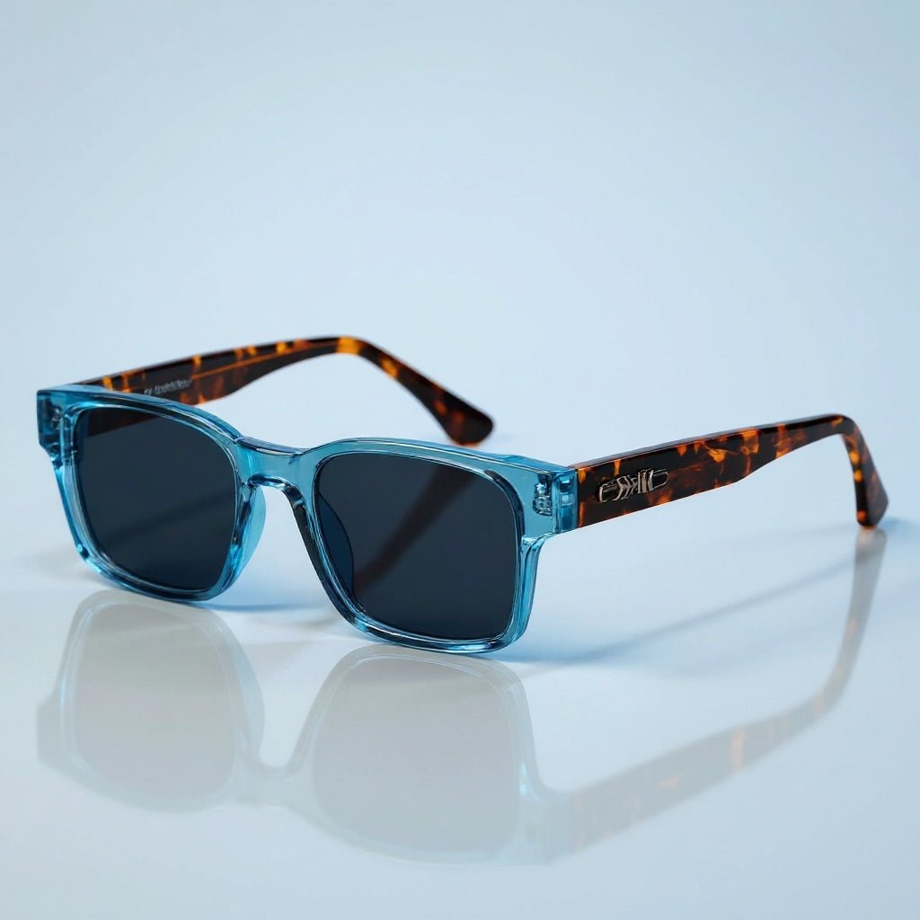 Trendsetting square frame sunglasses for men and women, with superior UV400 and anti-reflective coating.