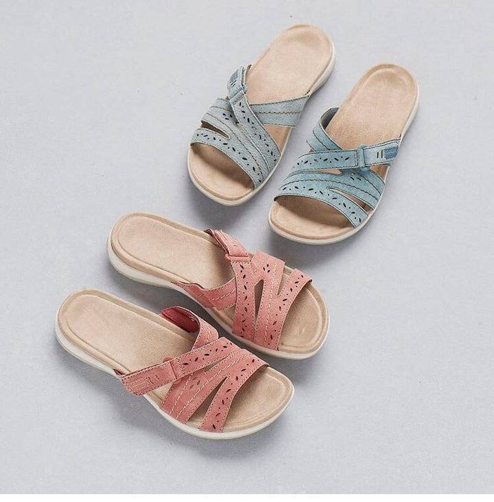 Casual women's sandals with orthopedic arch support, adjustable for supreme foot comfort.