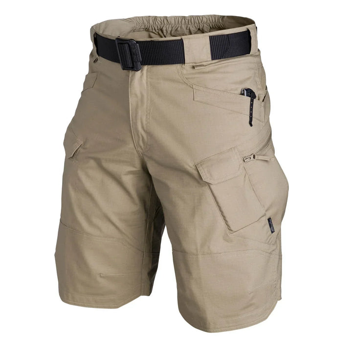 Comfortable men's summer tactical cargo shorts, multi-pocket design for outdoor recreation and daily wear.