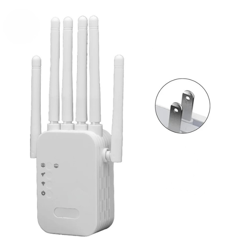 Tavvitaimp18 1200Mbps Wireless Dual Band WiFi Extender; boosts home & office network signal for better connectivity.