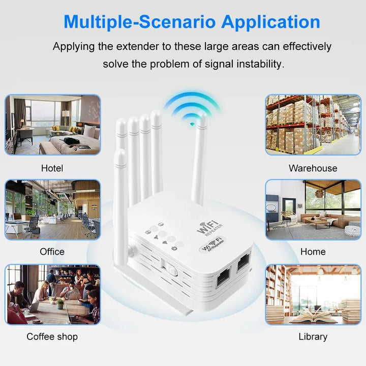 Tavvitaimp18 dual band WiFi extender, 1200Mbps wireless signal booster for stable home network and office connectivity.