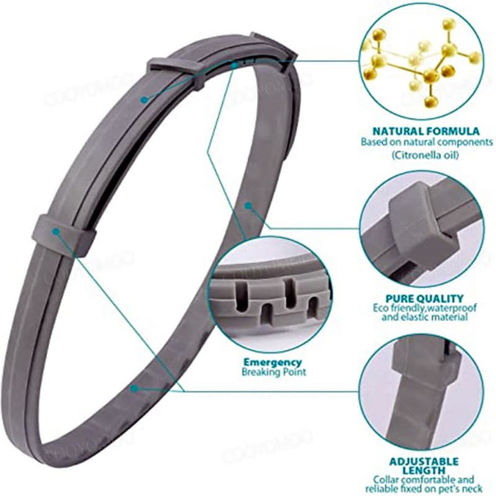 Pet care solution: Waterproof anti-flea & tick collar with 8-month repellent action.