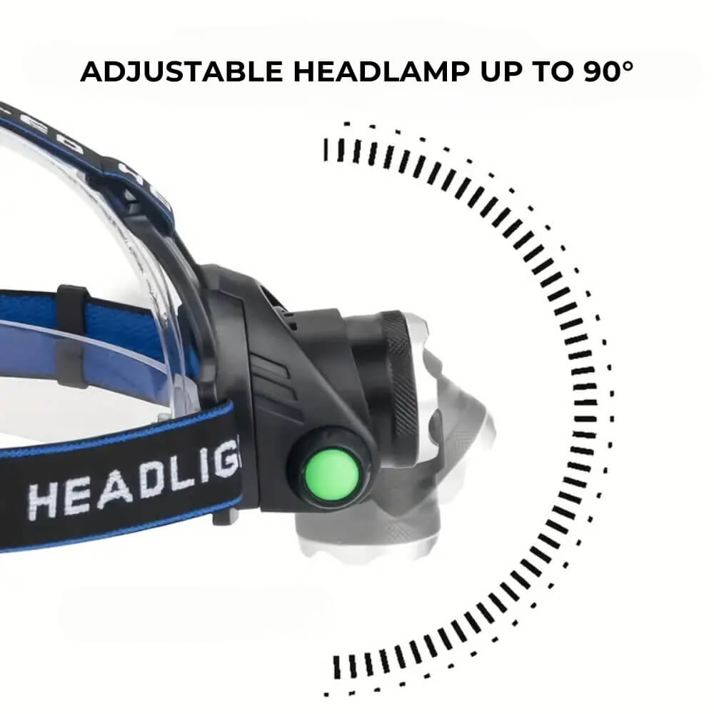 Rechargeable ultra-bright LED headlamp for all outdoor adventure. Unisex design, weather-resistant, perfect for exploration.