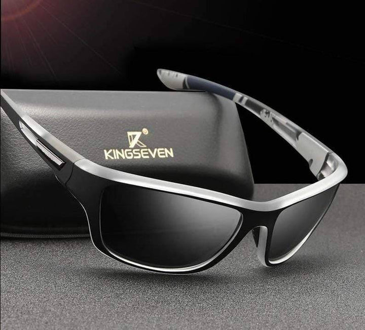 Men's ultralight polarized sunglasses with UV400 protection for glare reduction & eye safety.