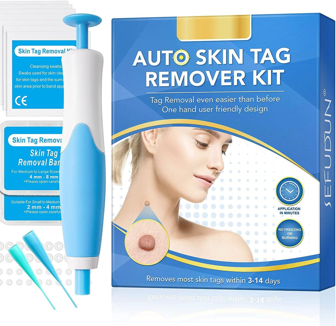 Unisex at-home skin tag & blemish remover kit for easy & effective imperfection removal. Skin care beauty tool.