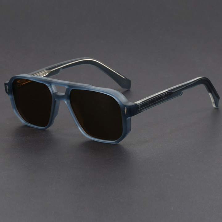 Side view of aviator sunglasses, emphasizing the lightweight eyewear and versatile unisex appeal