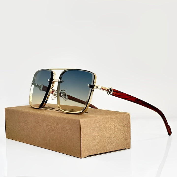 Lightweight unisex aviator sunglasses, offering UV400 protection with trendy gradient lenses for any outdoor activity.