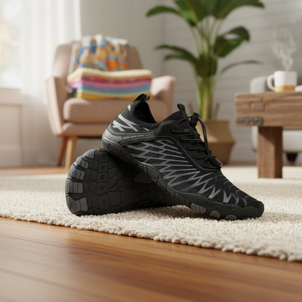 Unisex barefoot hiking shoes for ultimate comfort & natural posture support on outdoor trails.