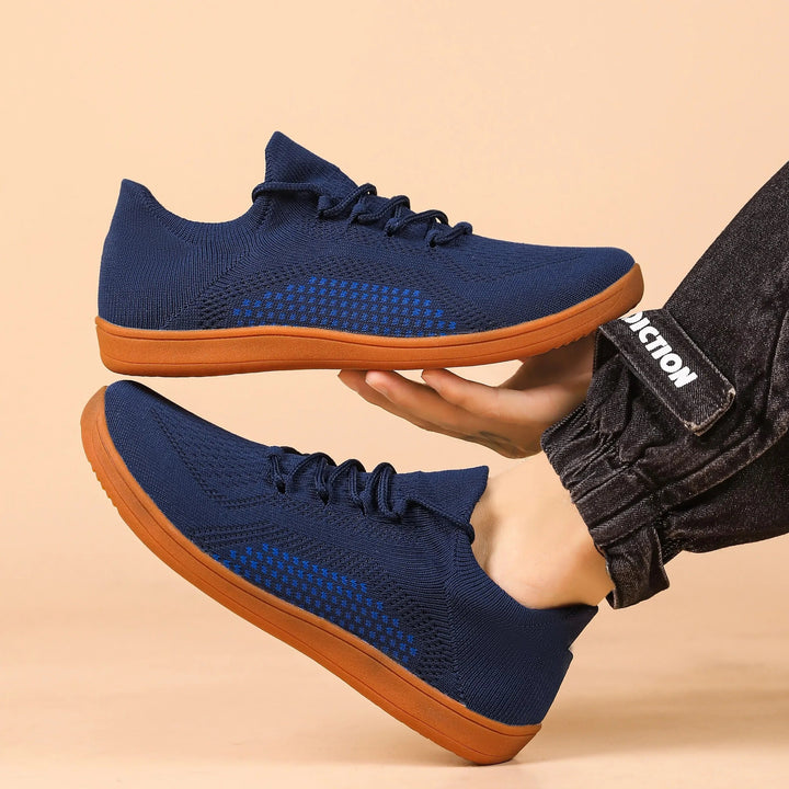 Breathable knit fabric of Barefoot Athletic Sneakers, ensuring all-day comfort