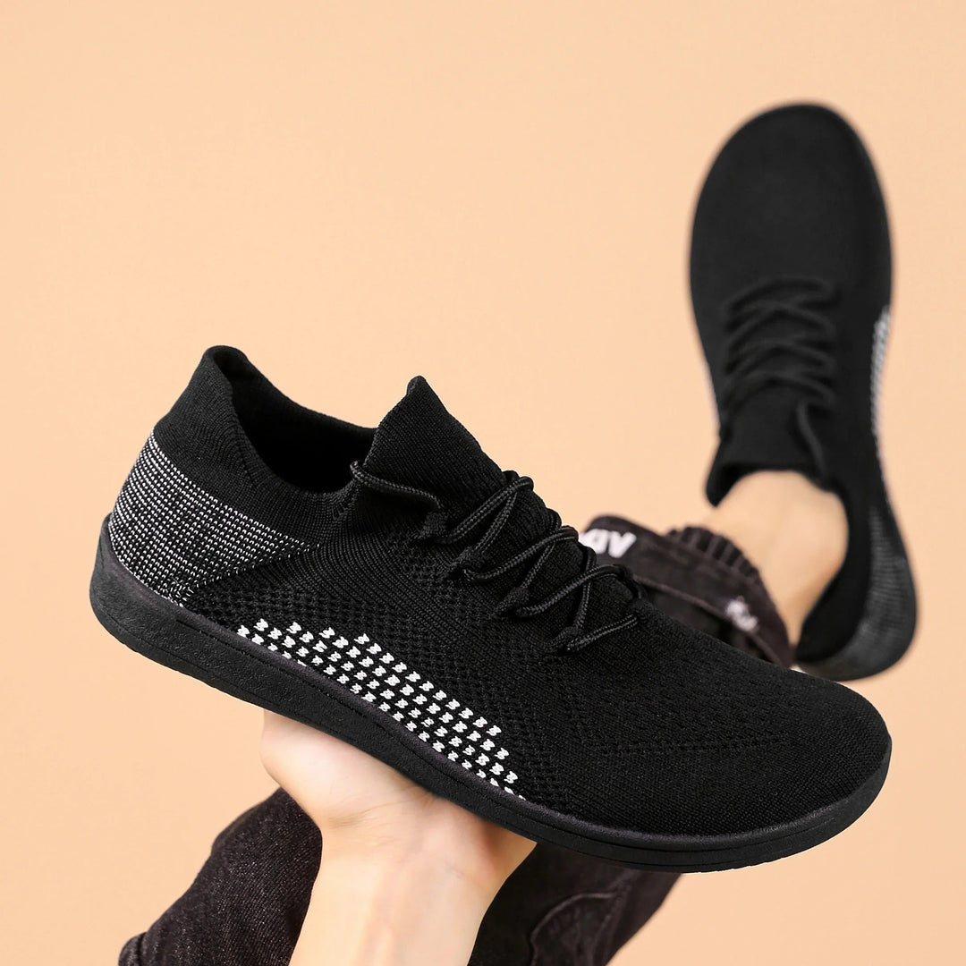 Side view of flexible Barefoot Knit Sneakers, ideal for athletic and casual use