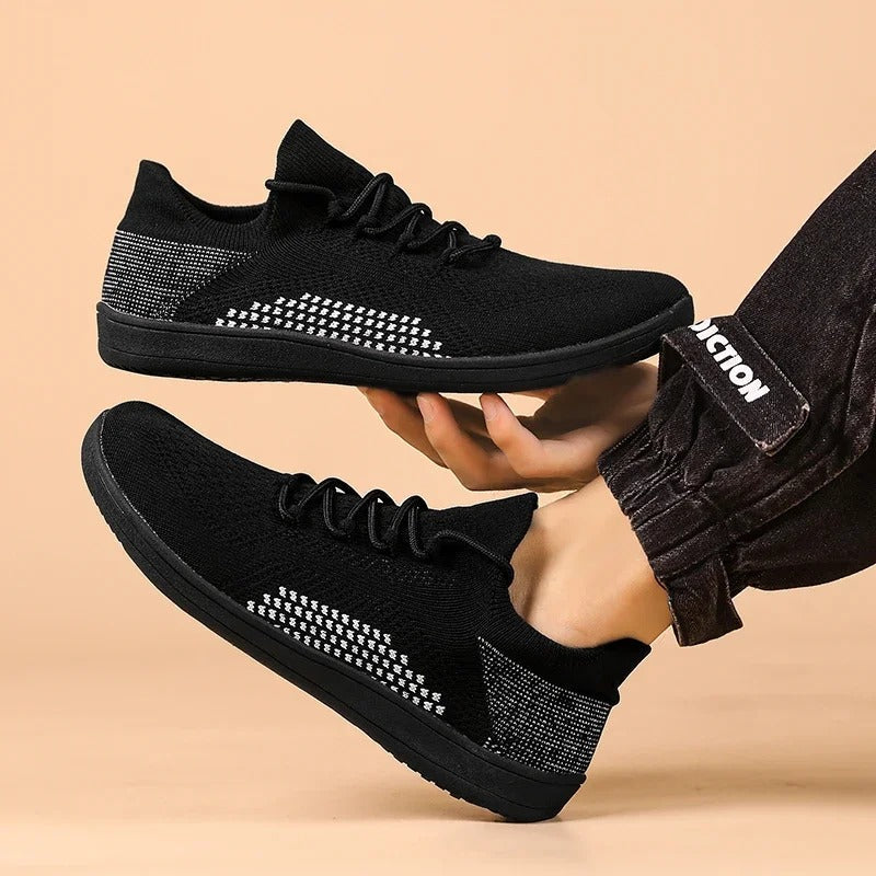 Barefoot Knit Athletic Sneakers in a neutral color, emphasizing breathable material
