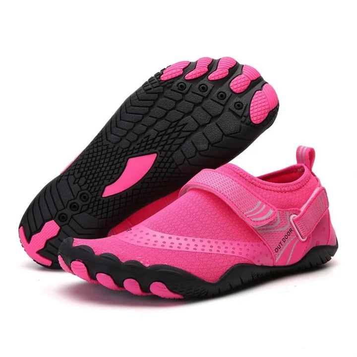 Minimalist unisex aqua shoes, lightweight & flexible for natural barefoot feel. Ideal for outdoor adventures.