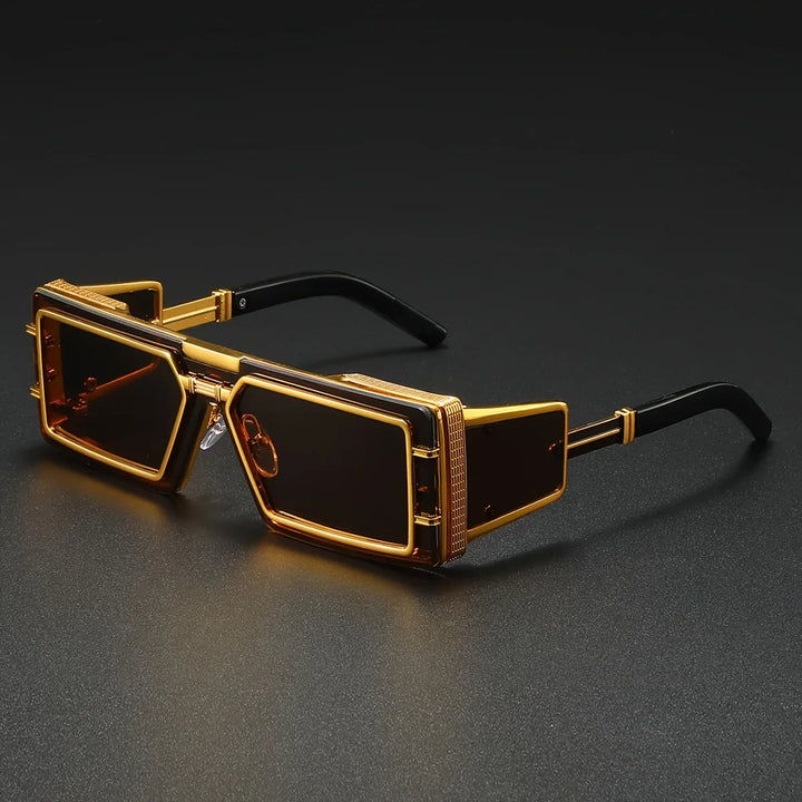Bold eyewear: unisex geometric aviator sunglasses, a fashion accessory with UV400 protection.