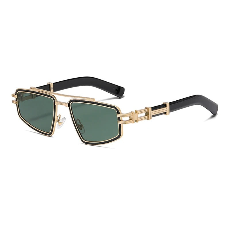 Unisex sunglasses with a striking geometric design, strong metal frame for durability and fashion