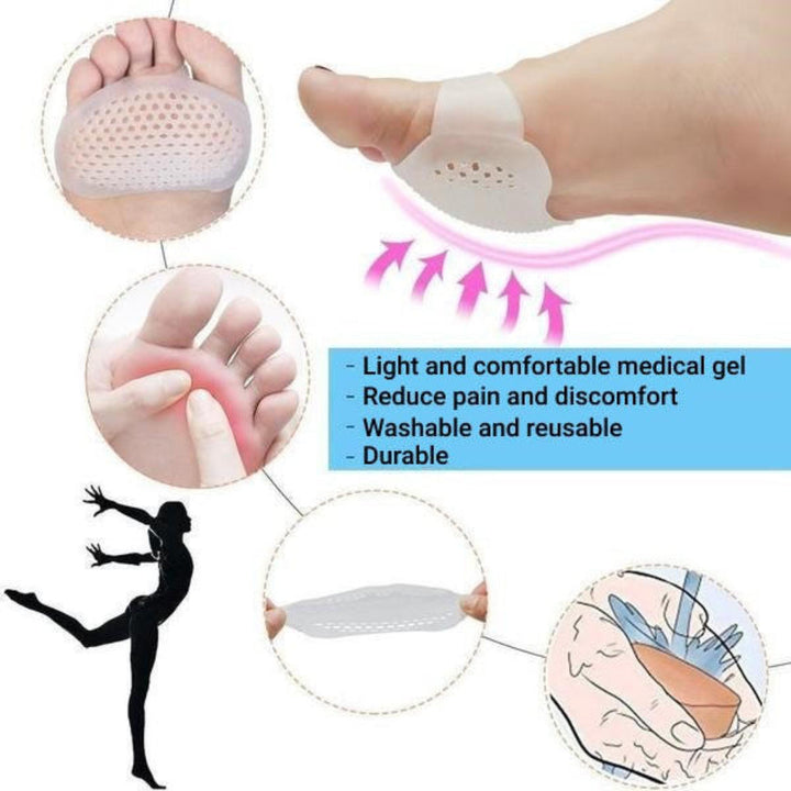 Breathable unisex metatarsal pads for walking comfort & pain management. Great shoe inserts.