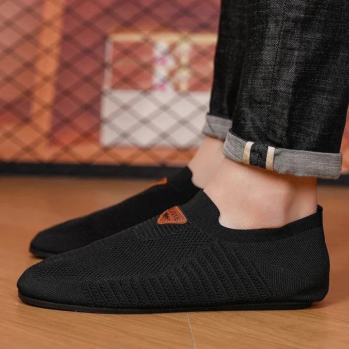 Unisex knit comfort shoes in a neutral color, perfect for everyday casual wear.