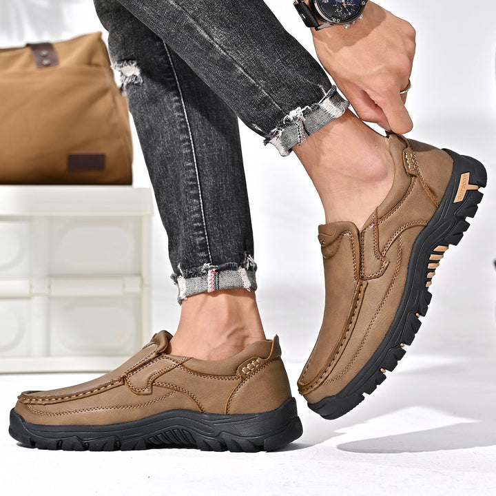 Unisex orthopedic comfort boot, classic brown leather, suitable for all-day comfort