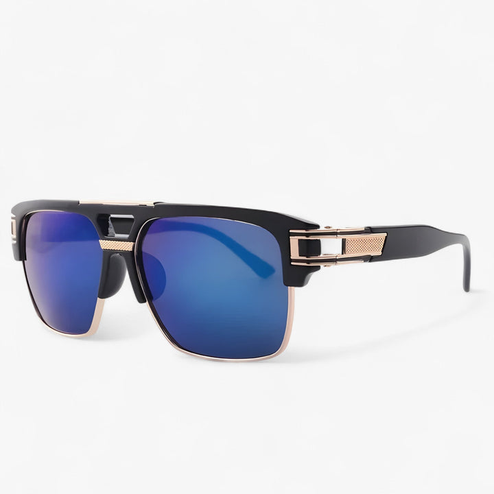 Unisex Calvero retro mirrored sunglasses with UV400 protection.