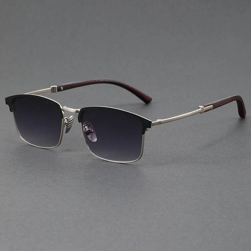 Classic alloy frame browline sunglasses. Polarized UV protection eyewear for men & women.